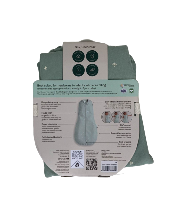 ErgoPouch Cocoon Swaddle Bag, Sage, 0-3m, 1.0 TOG Hot on Sale - Image 3