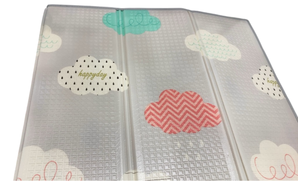 Dream On Me Play Time Reversible Baby Playmat, Multi Cloud + Jungle Bear For Sale - Image 2