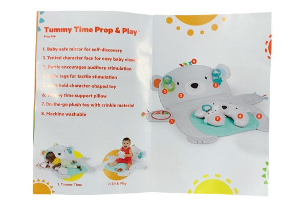 Bright Starts Tummy Cruiser Prop and Play Activity Mat, Polar Bear on Sale - Image 3