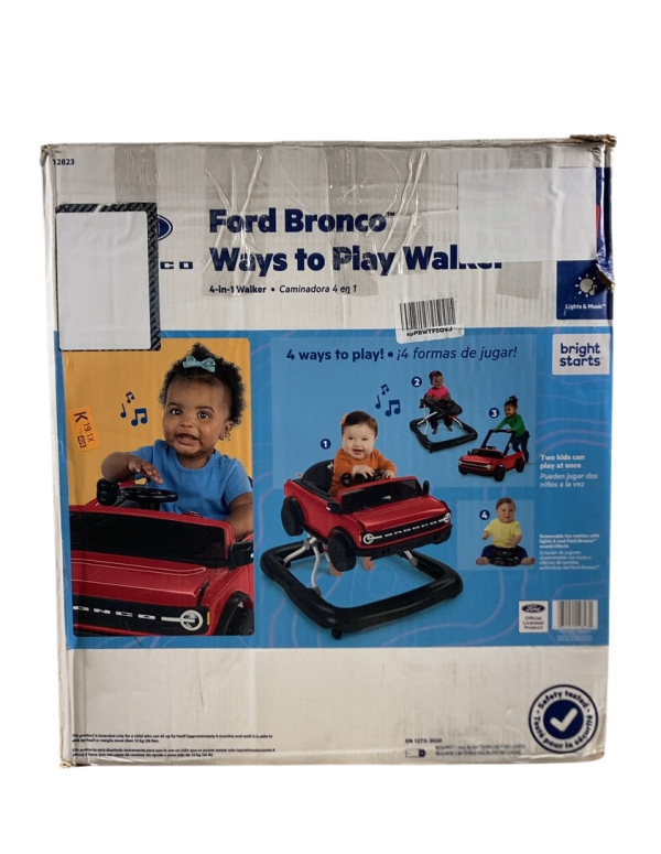 Bright Starts Ways To Play 4-In-1 Baby Activity Walker, Red, Ford Bronco Sale - Image 2