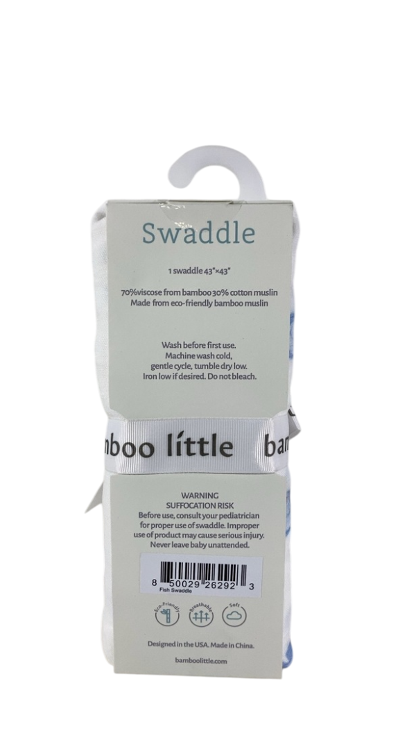 Bamboo Little Swaddle, 1 pack, Fish Online now - Image 2