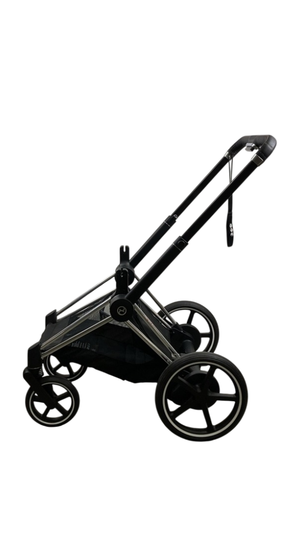 Cybex E-PRIAM Stroller Frame Only, Chrome With Black Details, with Battery Online Sale - Image 3