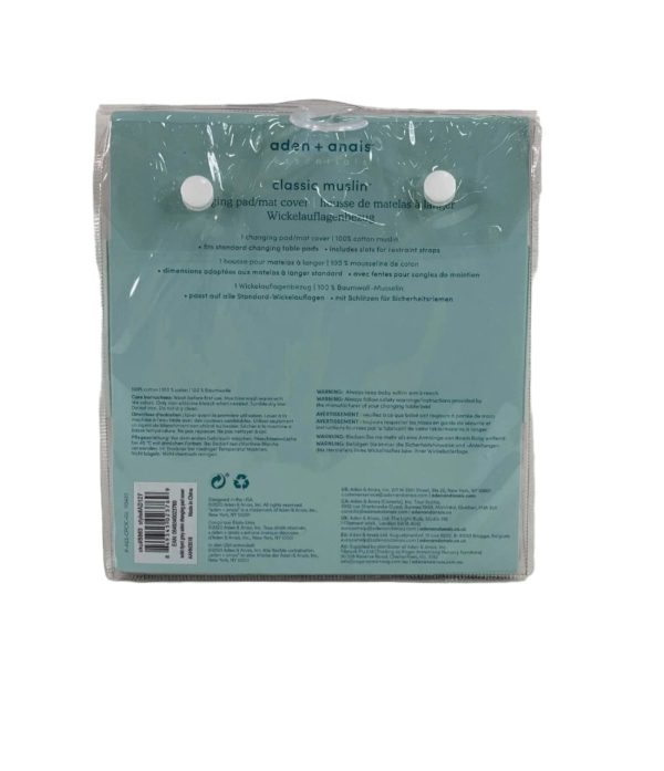 Aden + Anais Essentials Changing Pad Cover, Solid Dyed Grey Online Hot Sale - Image 4